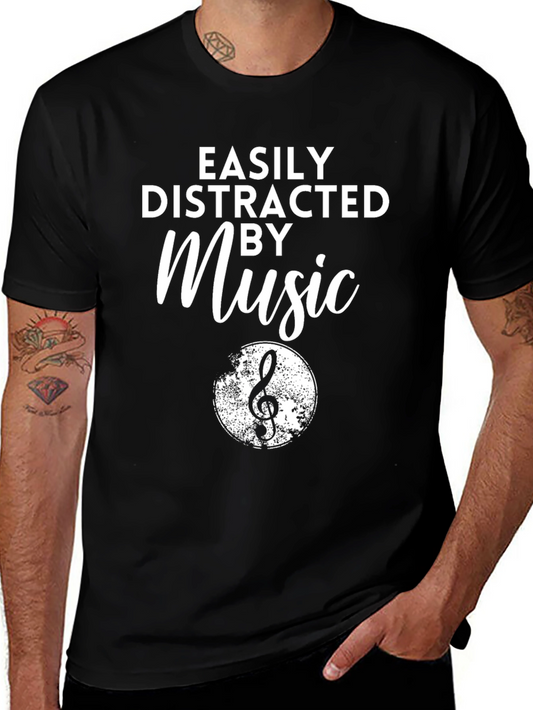 Easily Distracted By Music Graphic Tee