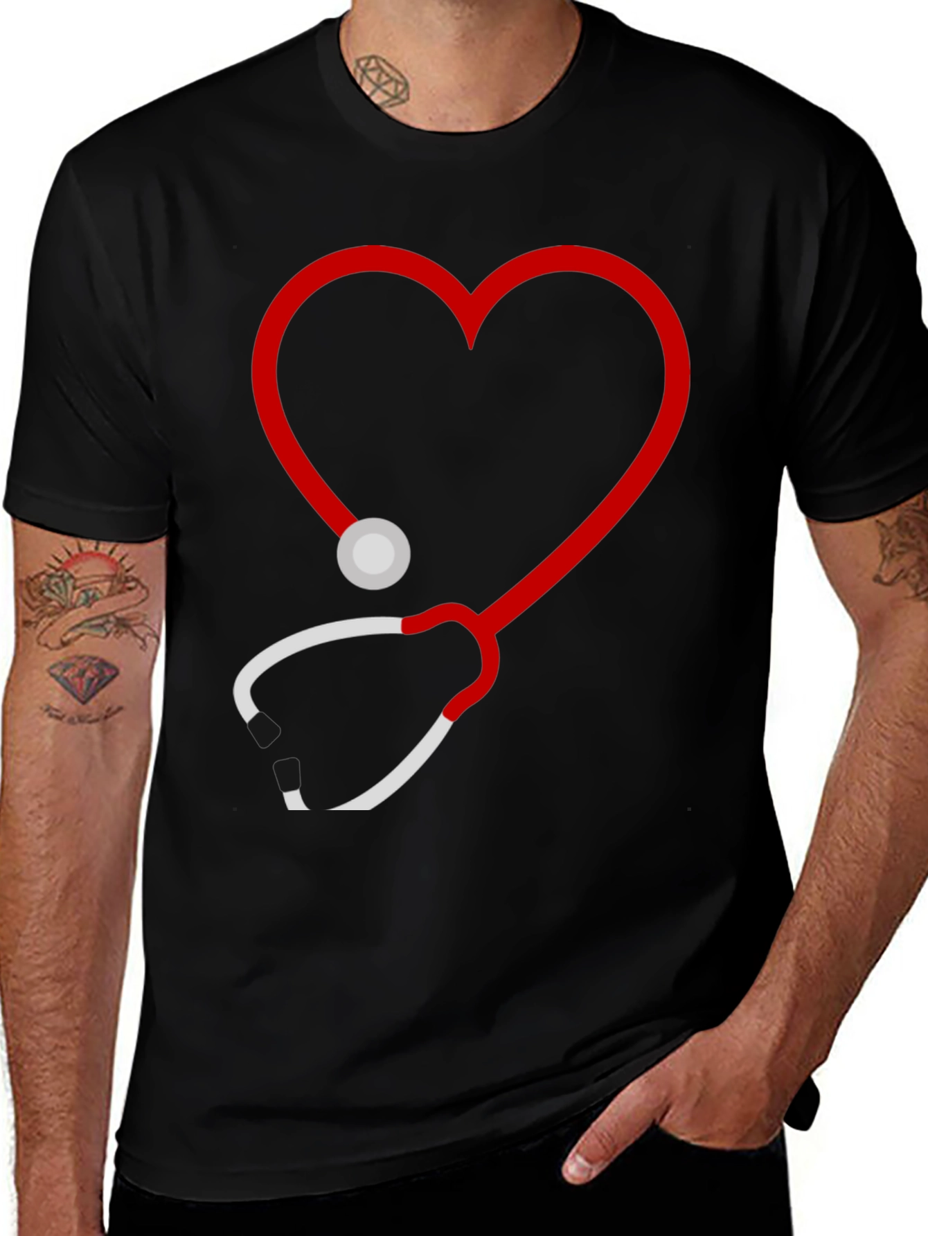 Stethoscope Heart Graphic Tee