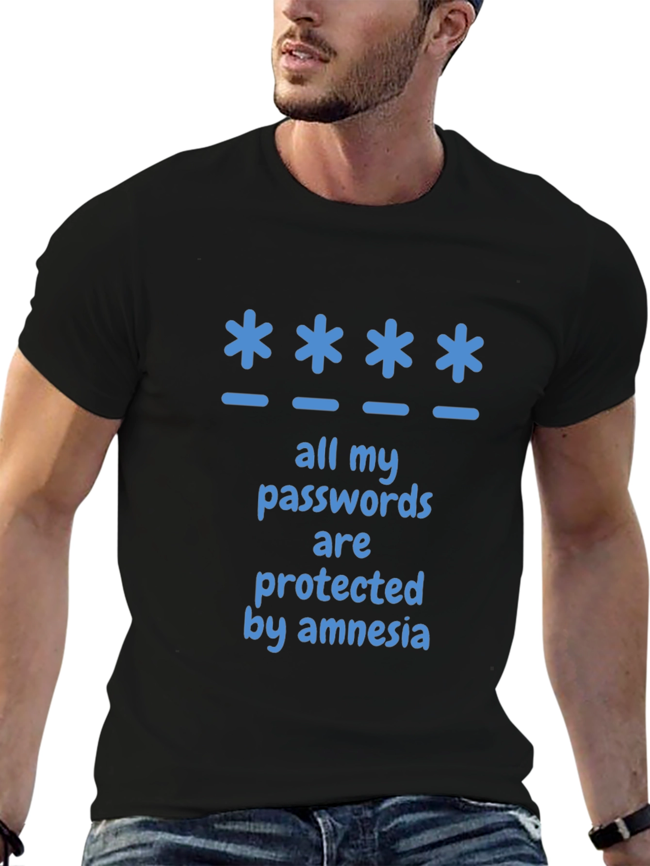 Amnesia Password Protected Graphic T-Shirt