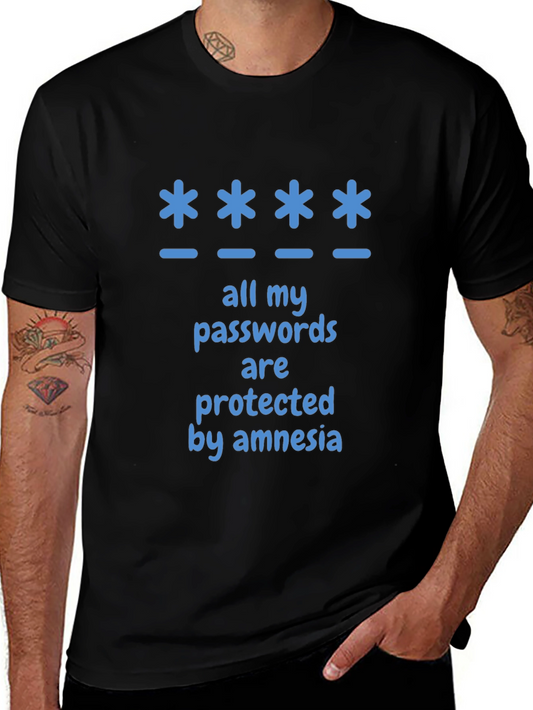 Amnesia Password Protected Graphic T-Shirt