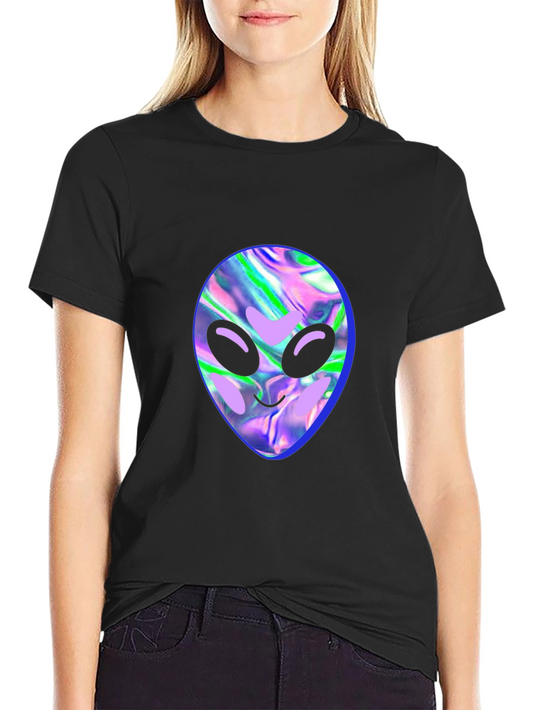 Alien Head Graphic Tee - Black T-Shirt