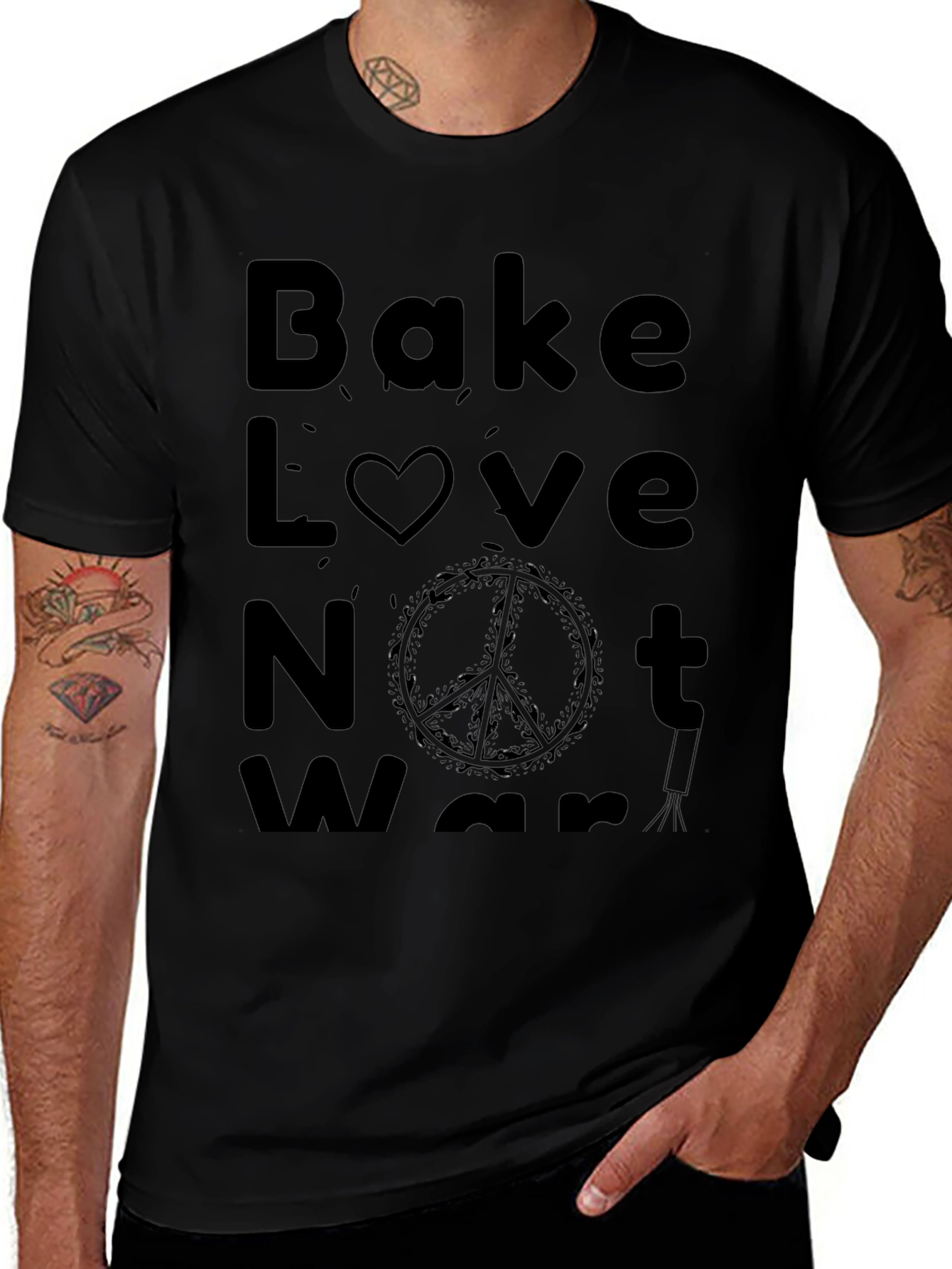 Bake Love Not War Graphic T-Shirt