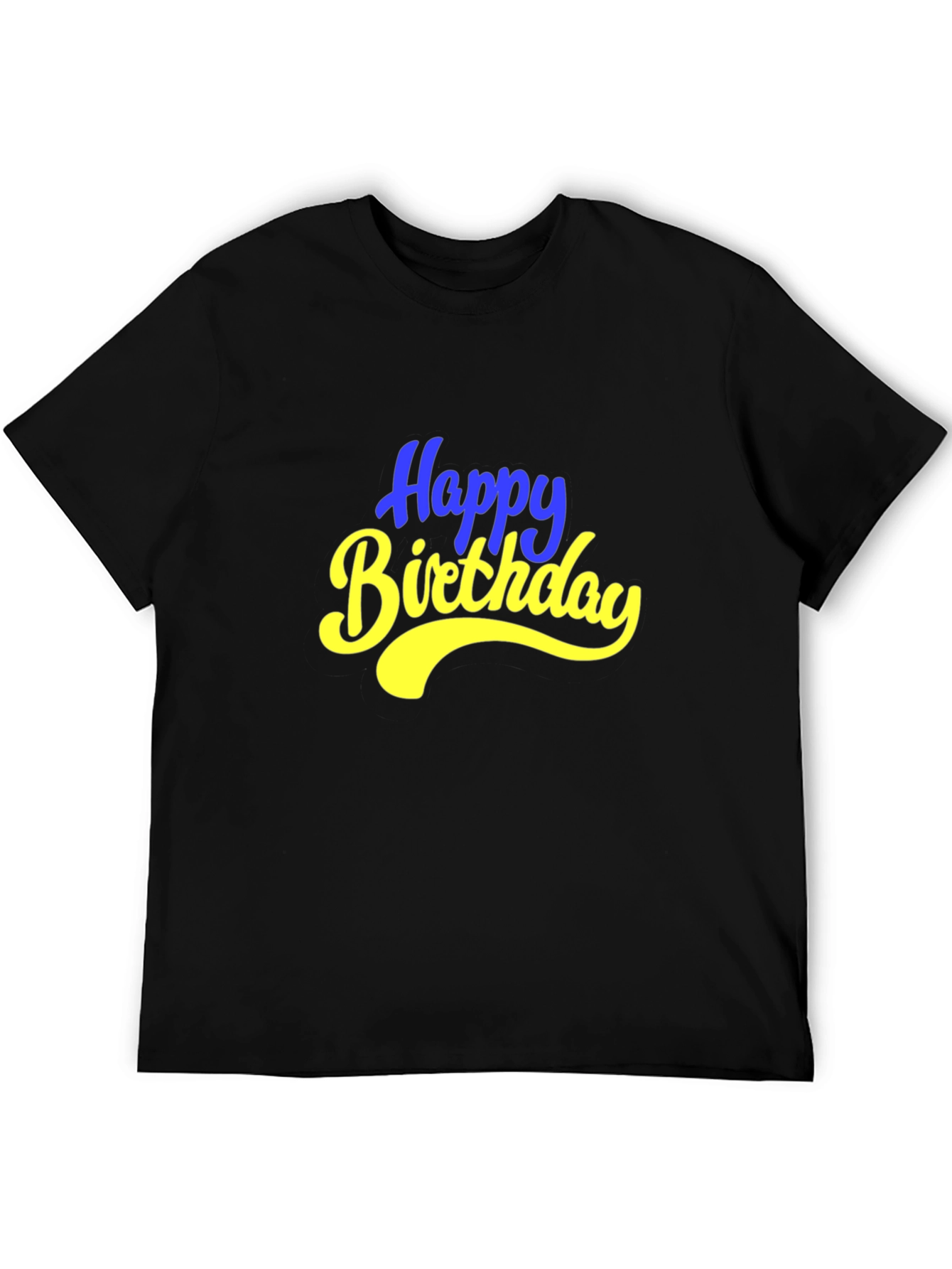 Happy Birthday Graphic T-Shirt - Black