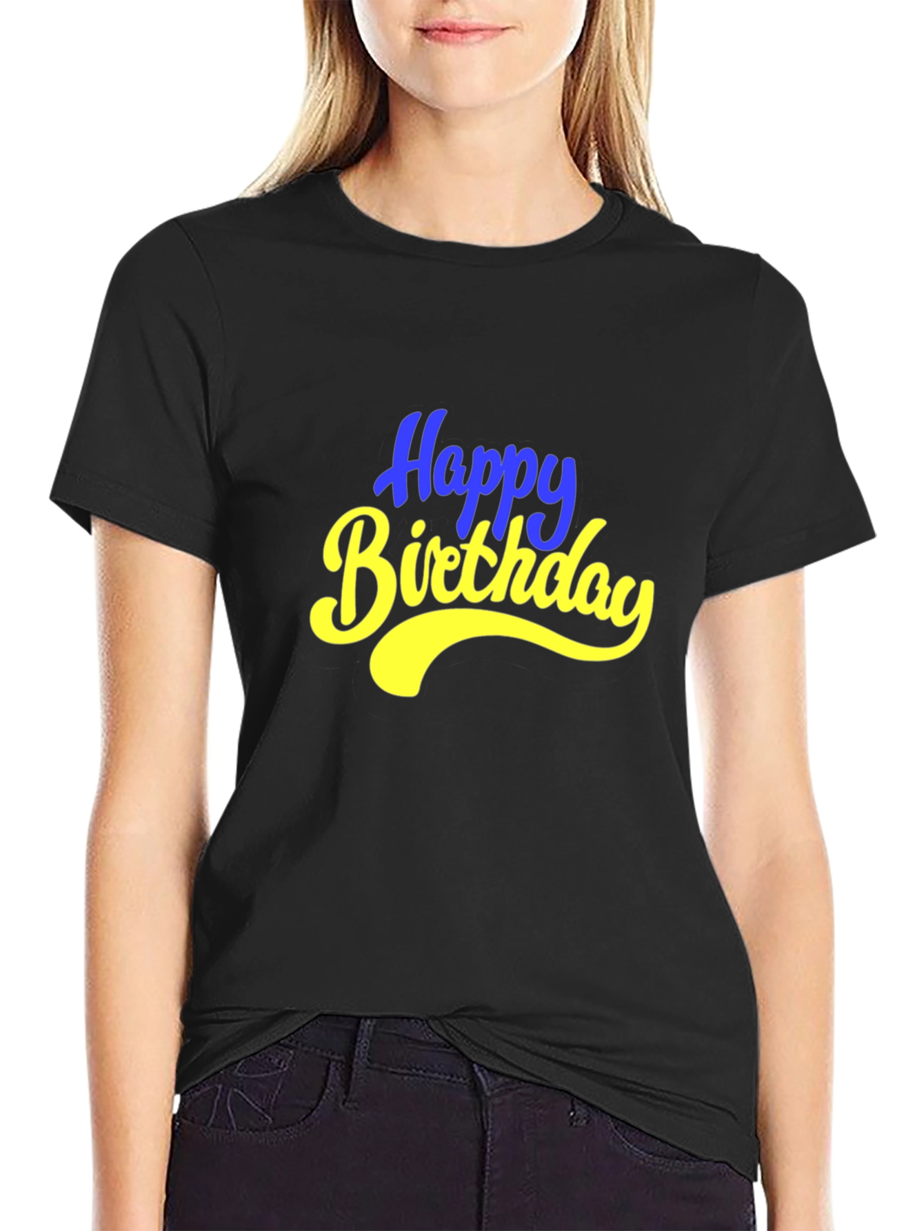 Happy Birthday Graphic T-Shirt - Black