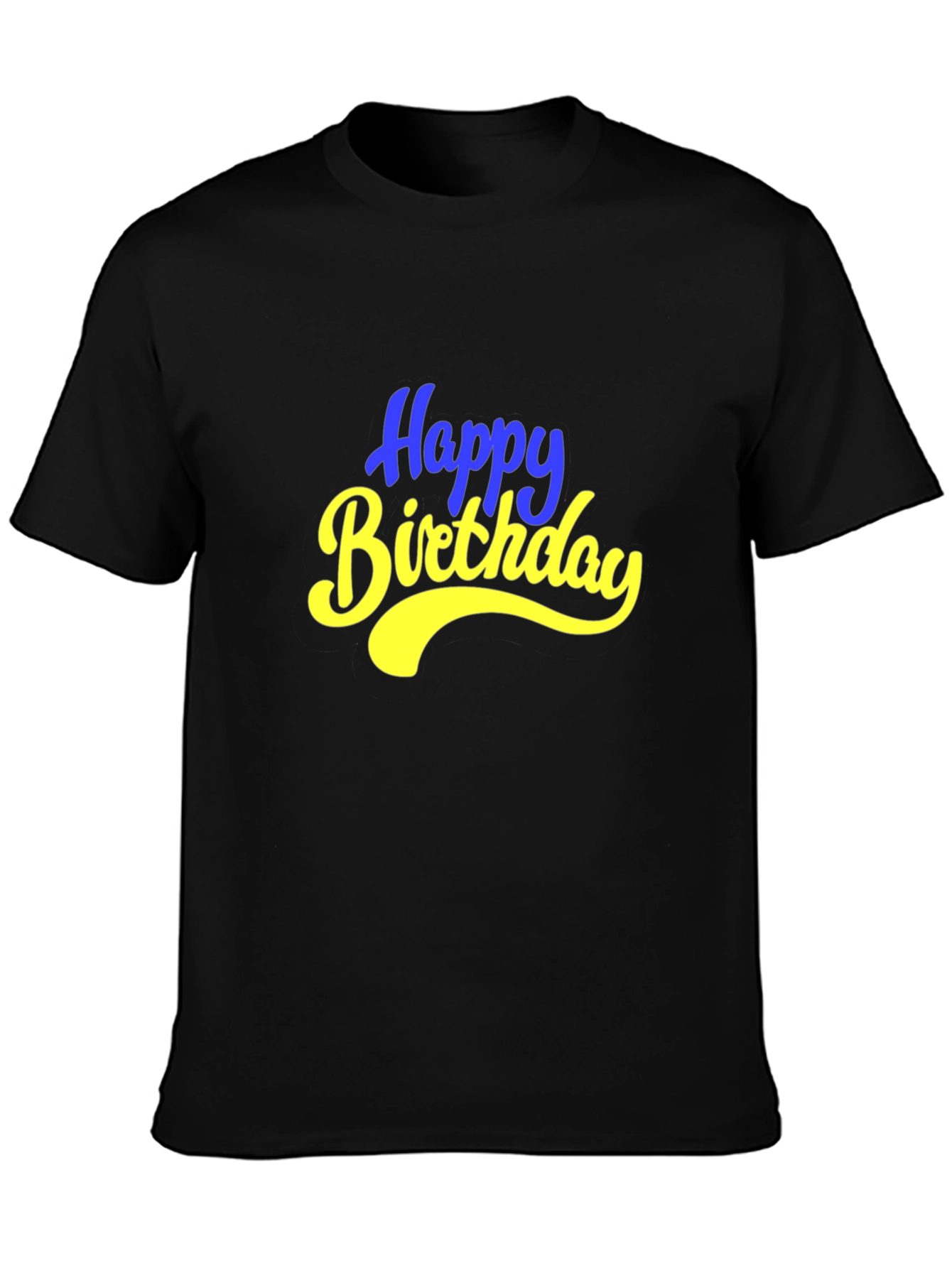 Happy Birthday Graphic T-Shirt - Black