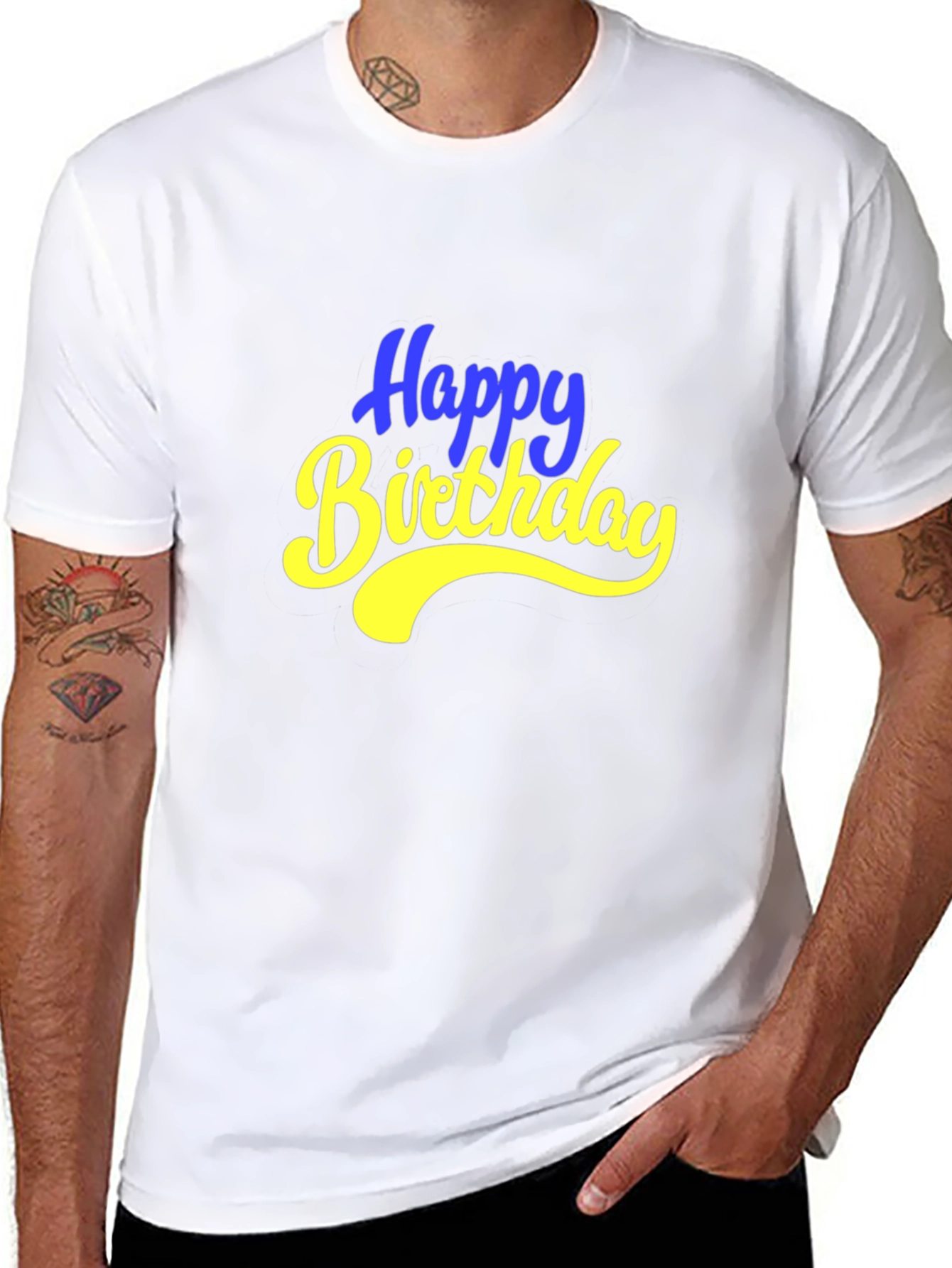 Happy Birthday Graphic T-Shirt - Black