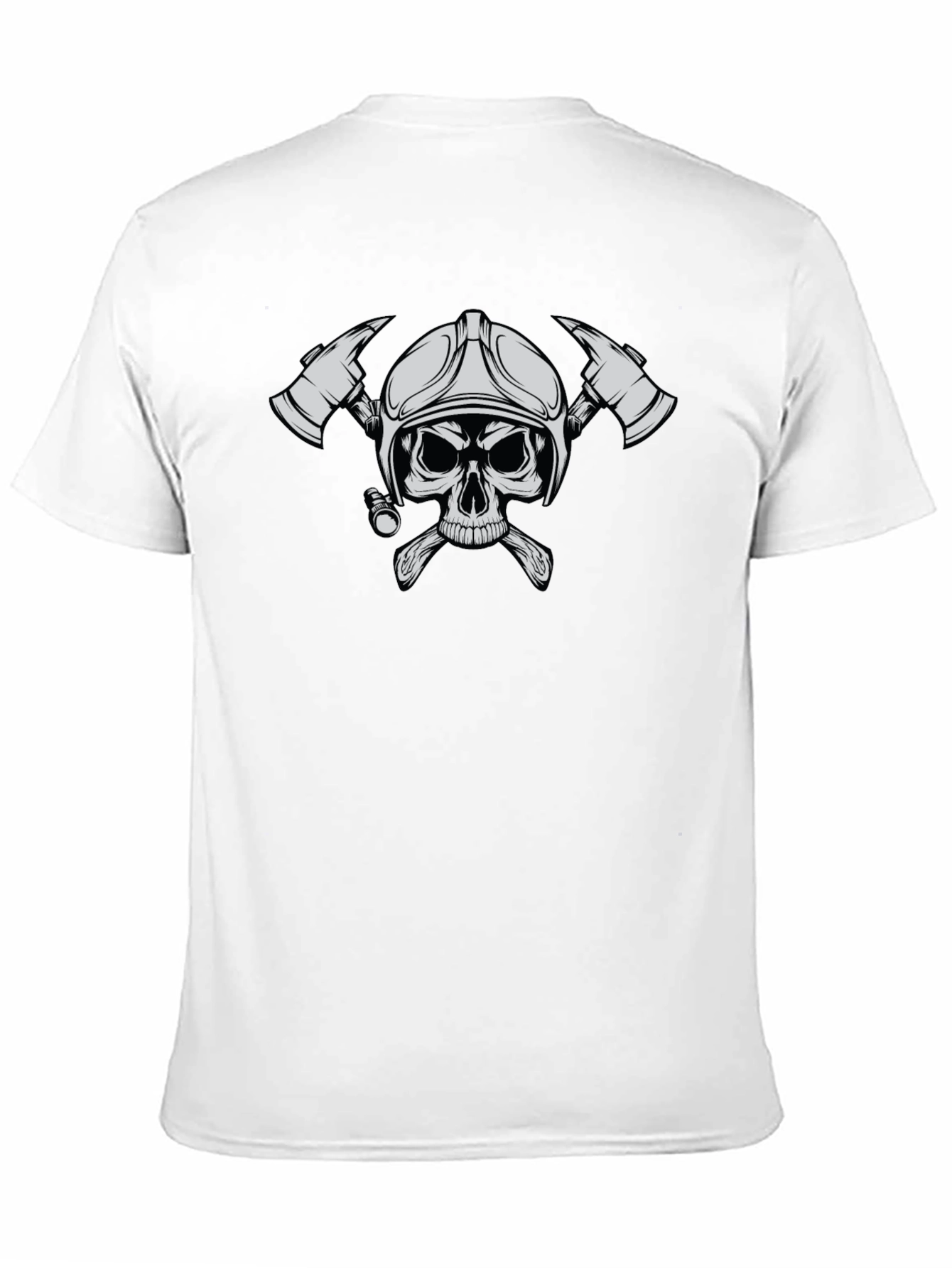 Firefighter Skull T-Shirt - Black