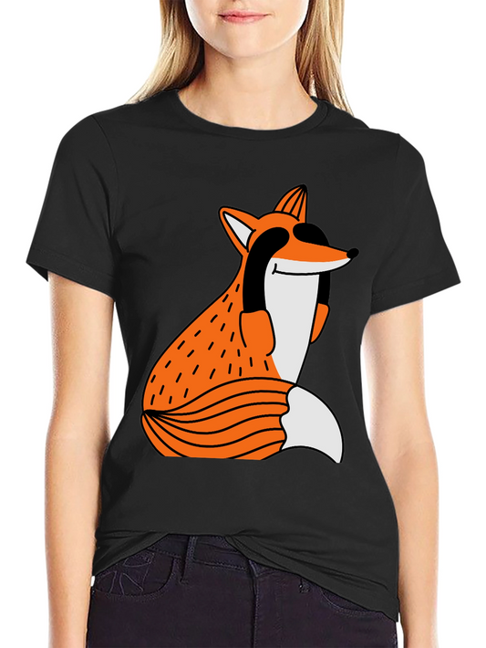 Funky Fox Graphic Tee - Unisex Black T-Shirt