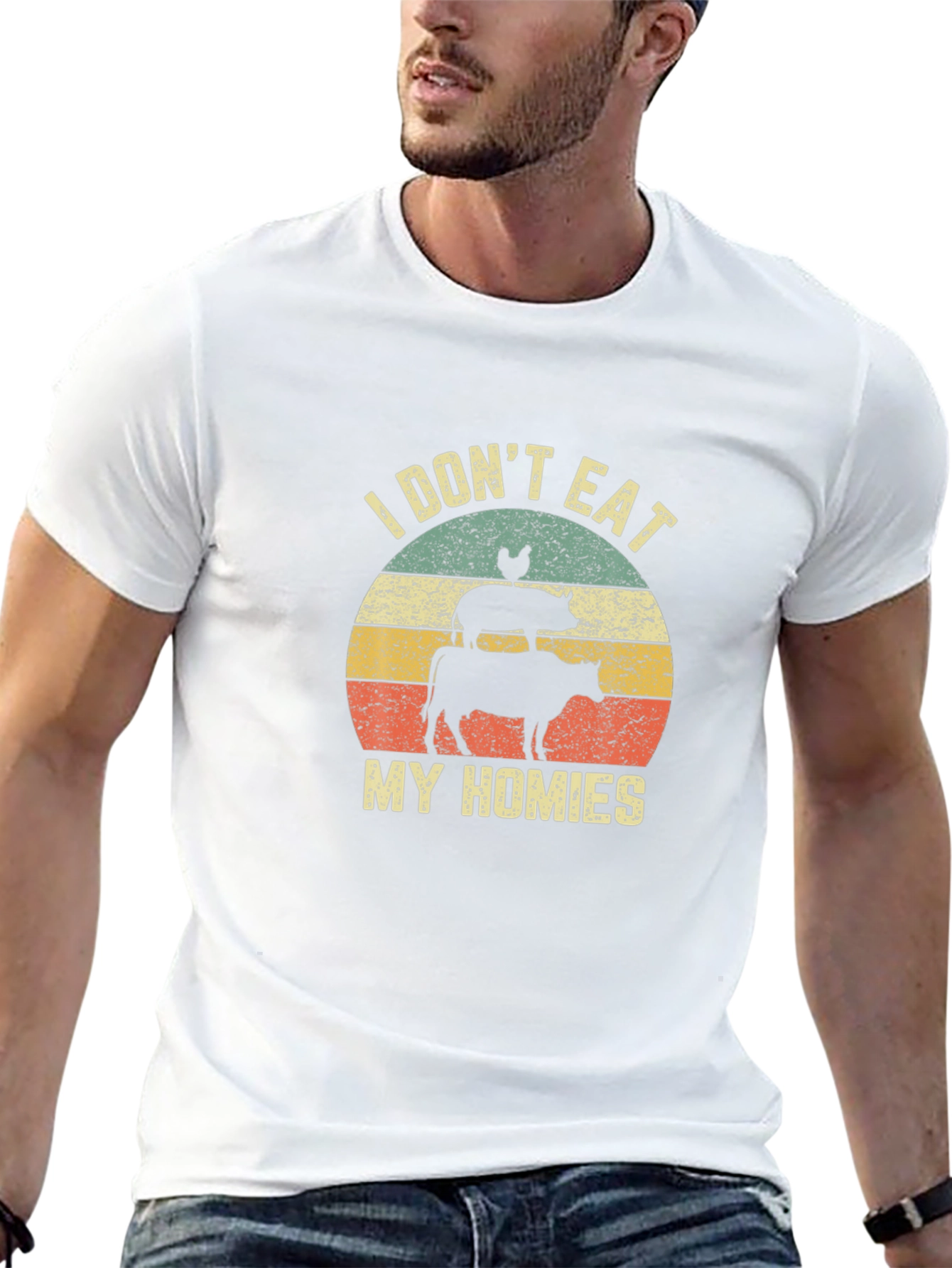 I Dont Eat My Homies T-Shirt Vegan Animal Lover