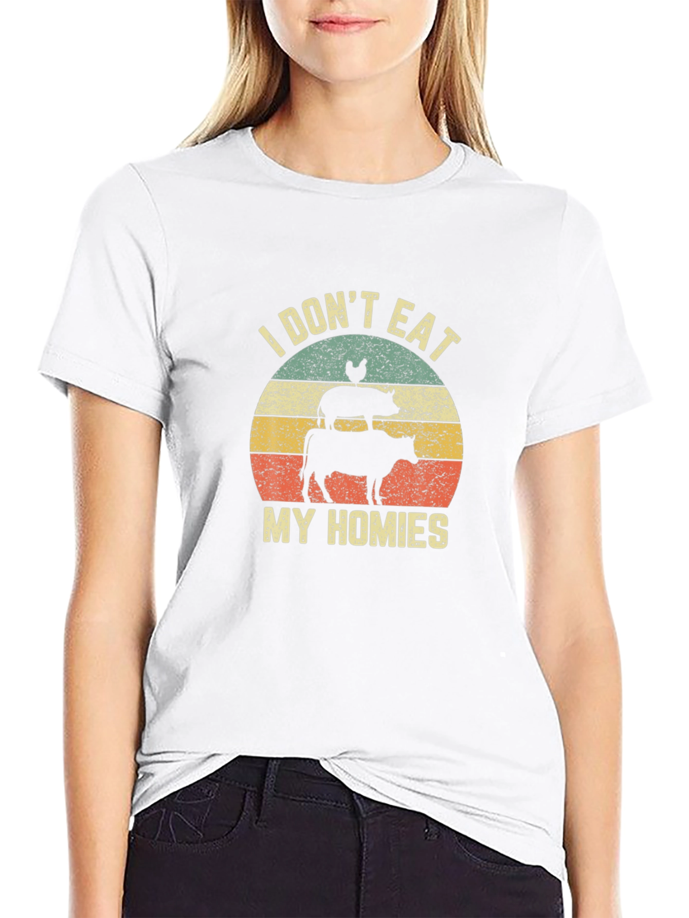 I Dont Eat My Homies T-Shirt Vegan Animal Lover