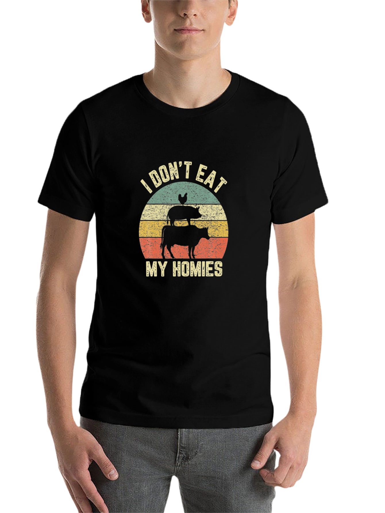 I Dont Eat My Homies T-Shirt Vegan Animal Lover