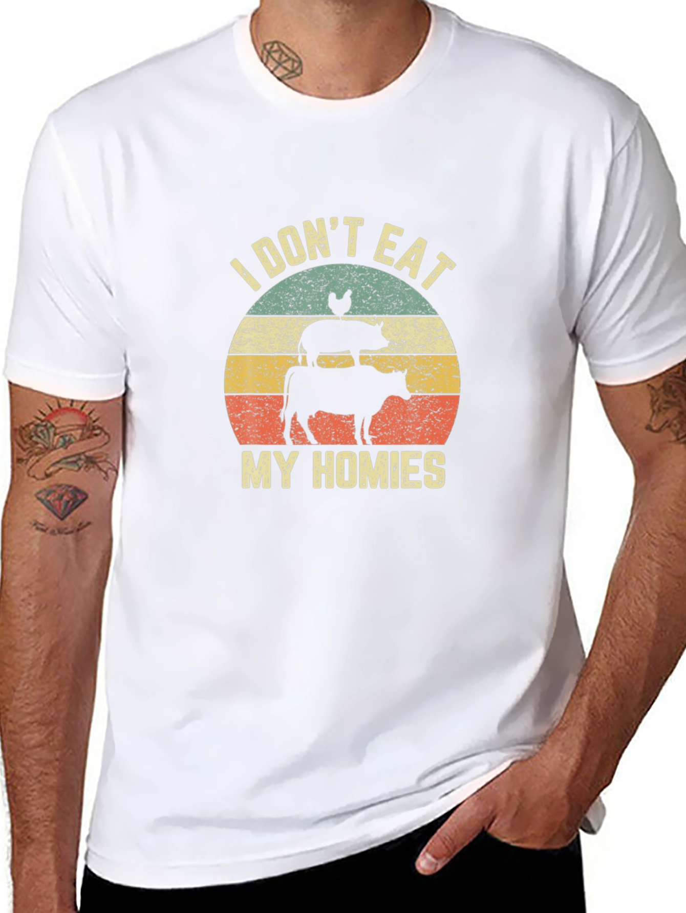 I Dont Eat My Homies T-Shirt Vegan Animal Lover