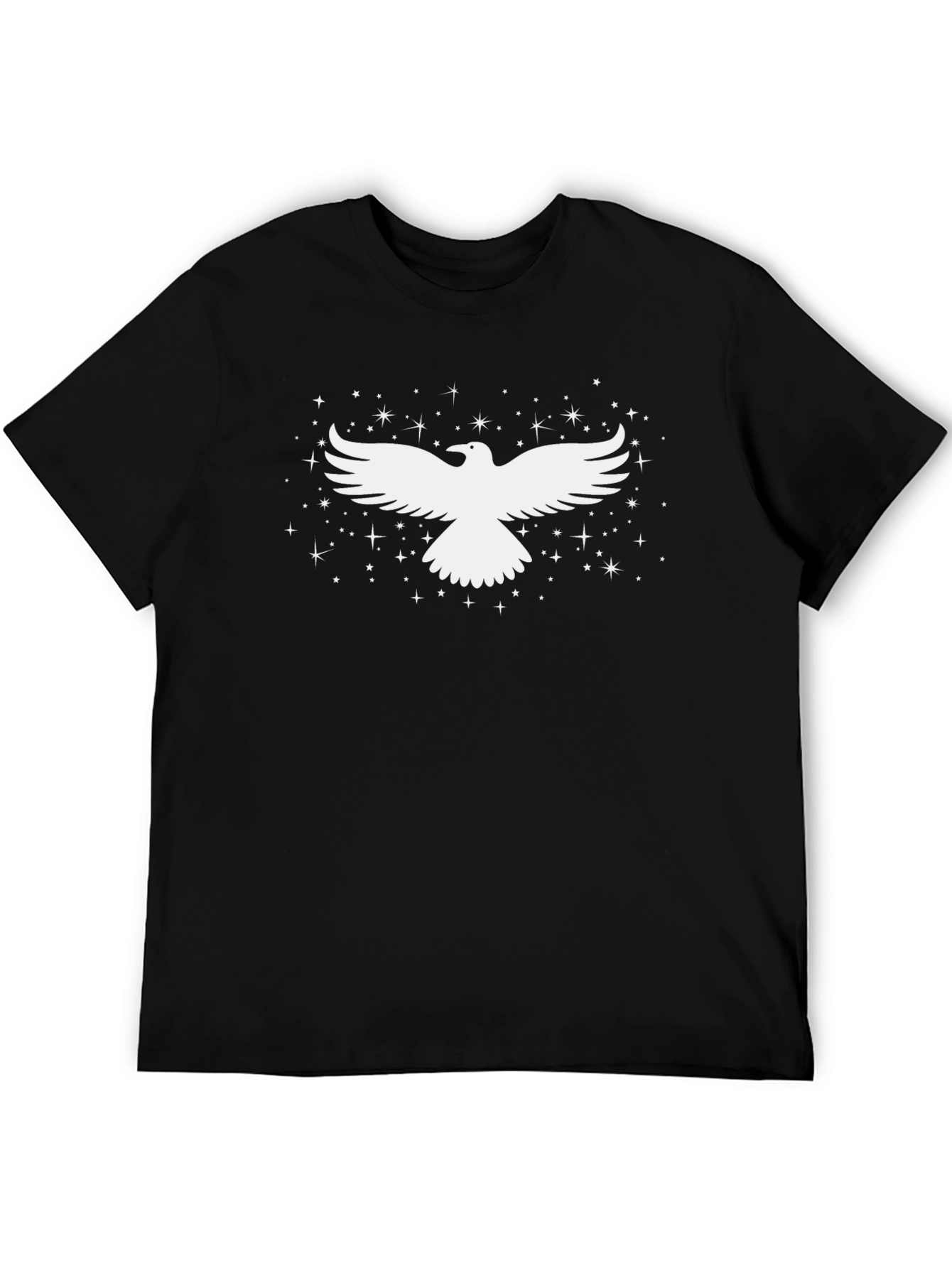 Raven Tee - Black Cotton Blend with Starry Design