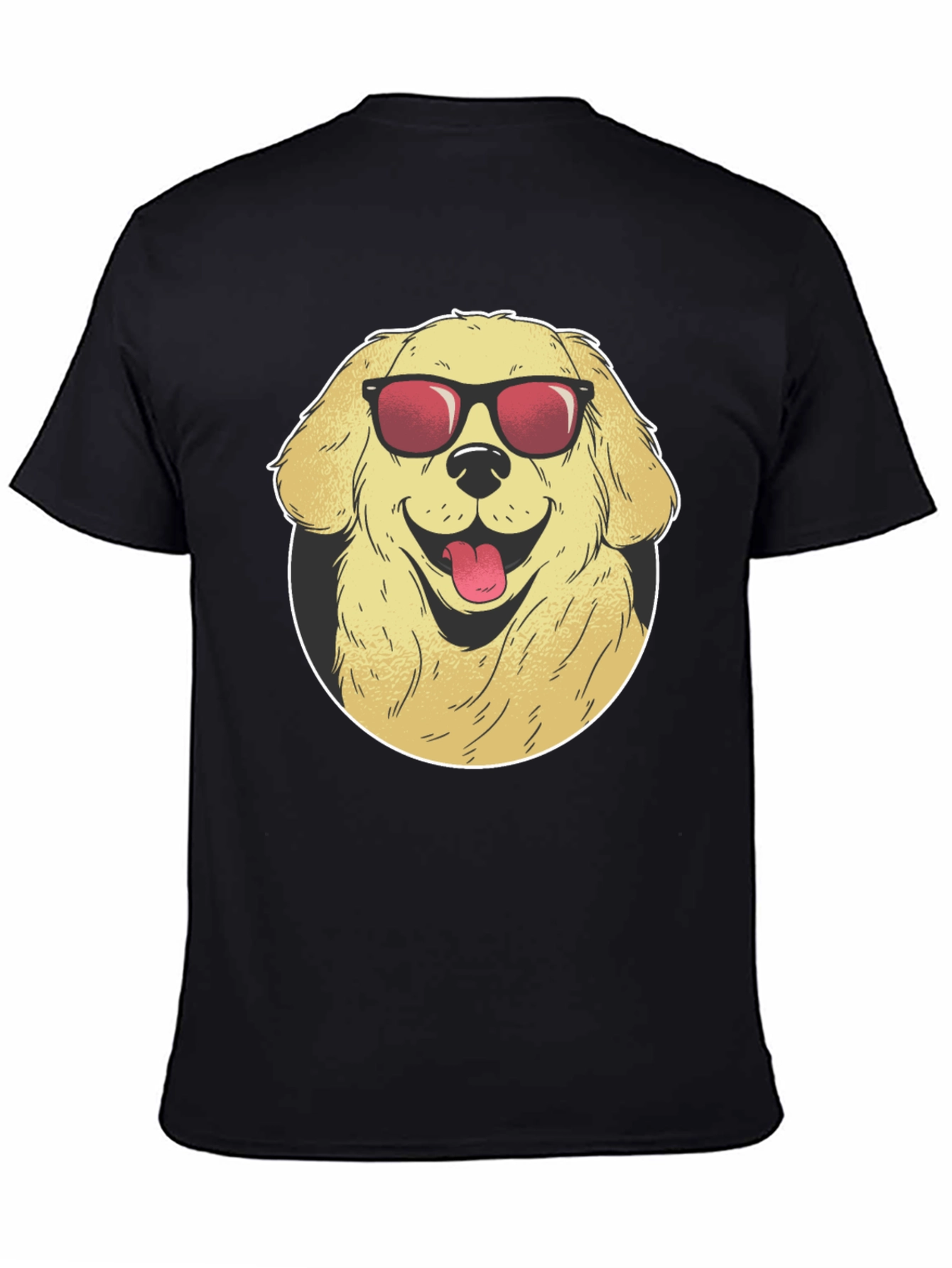 Cool Dog Graphic Tee - Black Cotton T-Shirt