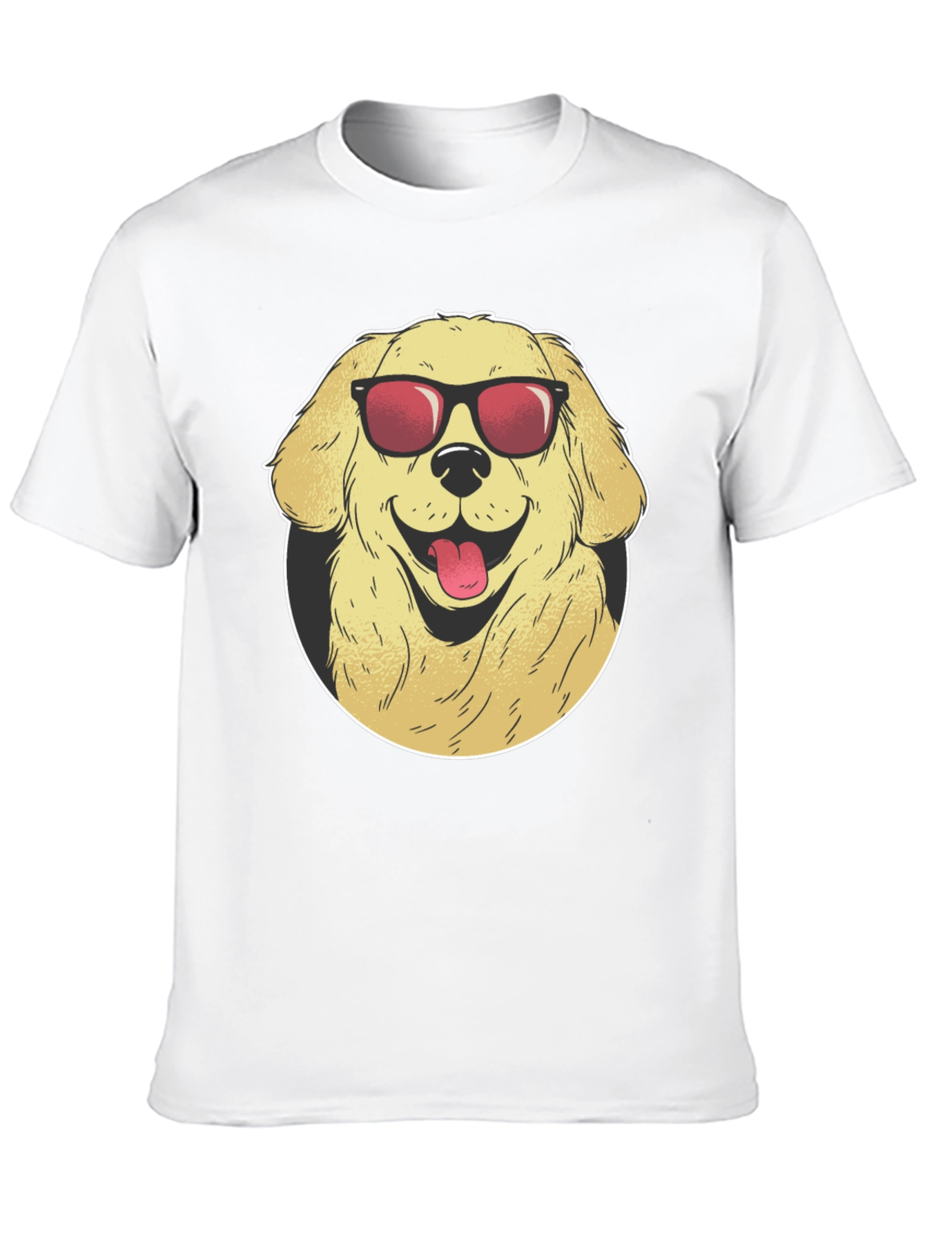 Cool Dog Graphic Tee - Black Cotton T-Shirt