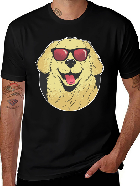 Cool Dog Graphic Tee - Black Cotton T-Shirt