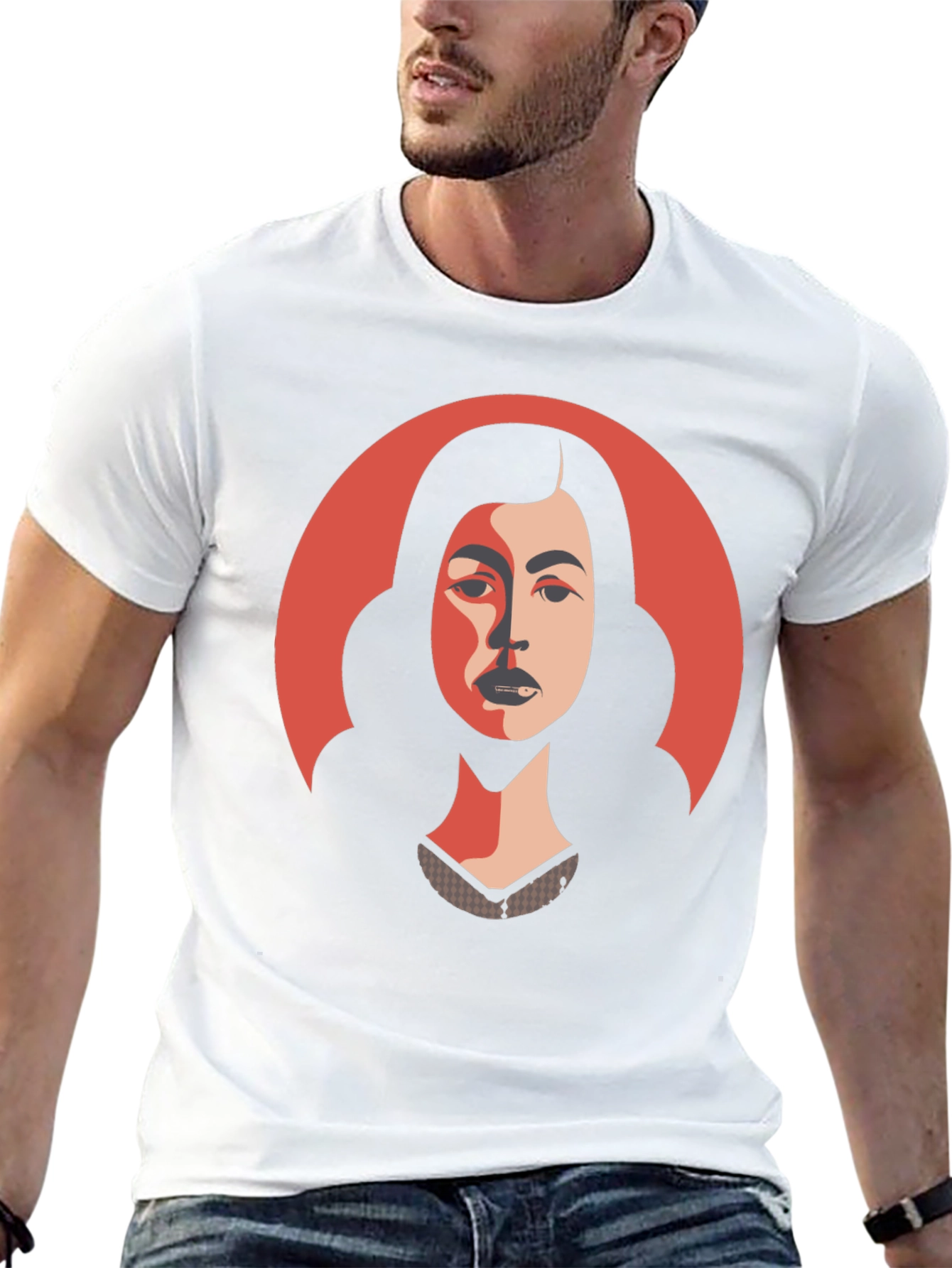 Woman Portrait Graphic Tee - Stylish Black T-Shirt