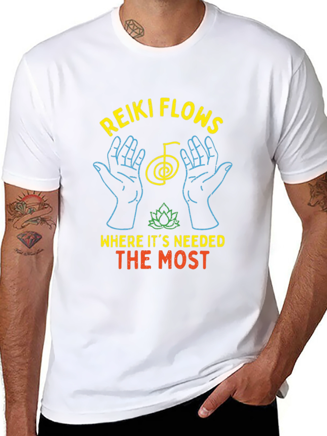 Reiki Flows T-Shirt - Energy Healing Design