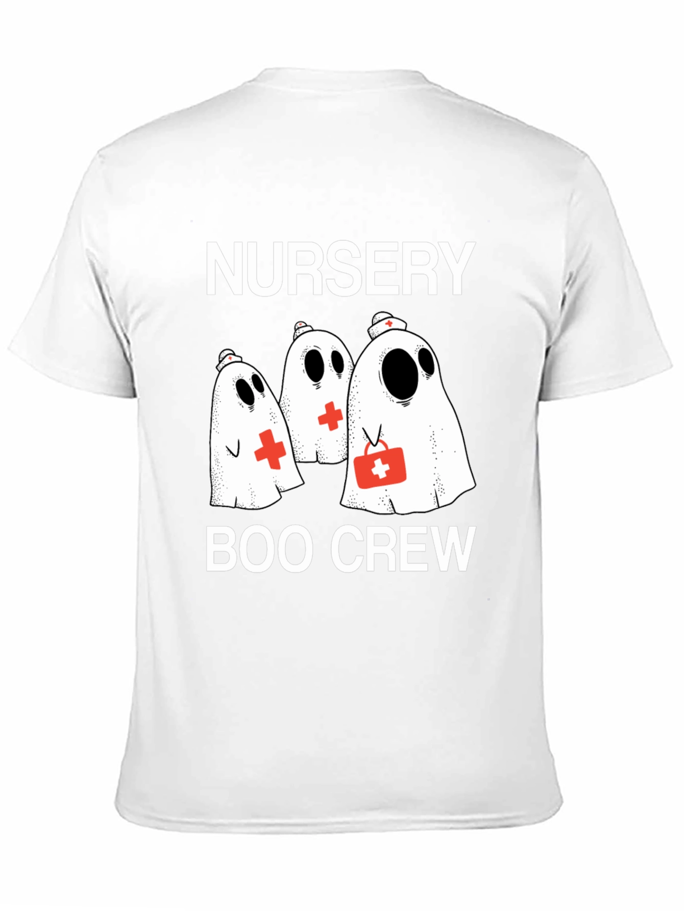 Nursery Boo Crew T-Shirt - Spooky Nurse Ghosts