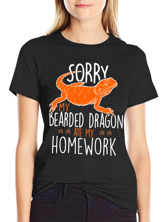 Bearded Dragon Homework Funny T-Shirt