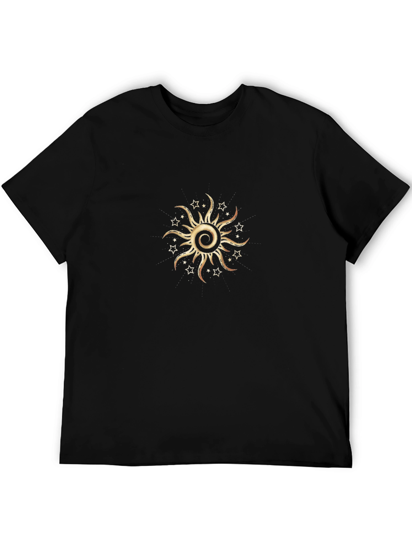 Sun & Stars Graphic Black Tee
