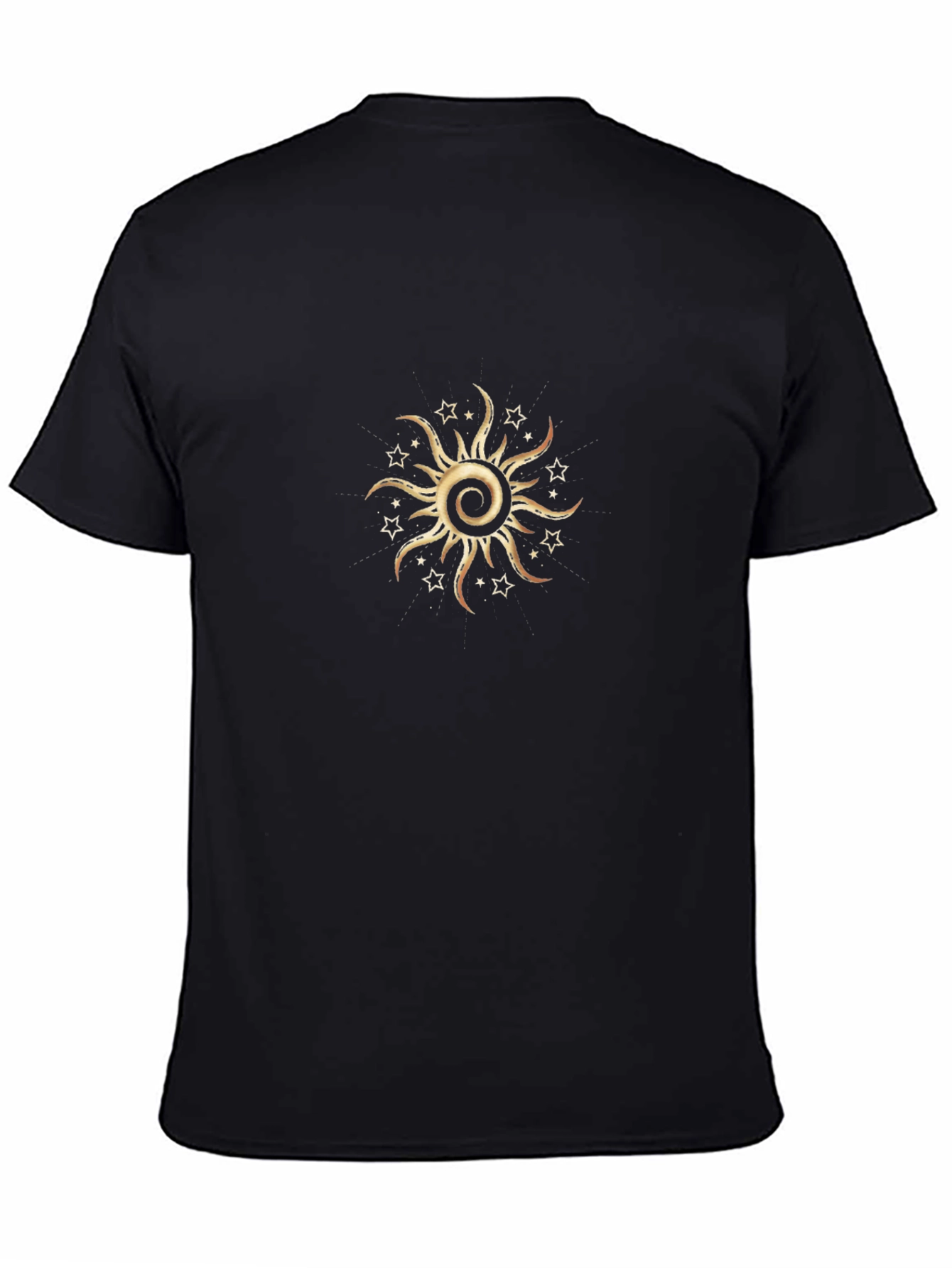 Sun & Stars Graphic Black Tee