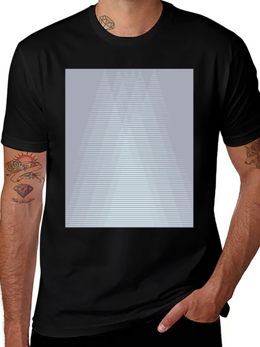 Abstract Geometric Graphic Tee - Modern Casual Shirt