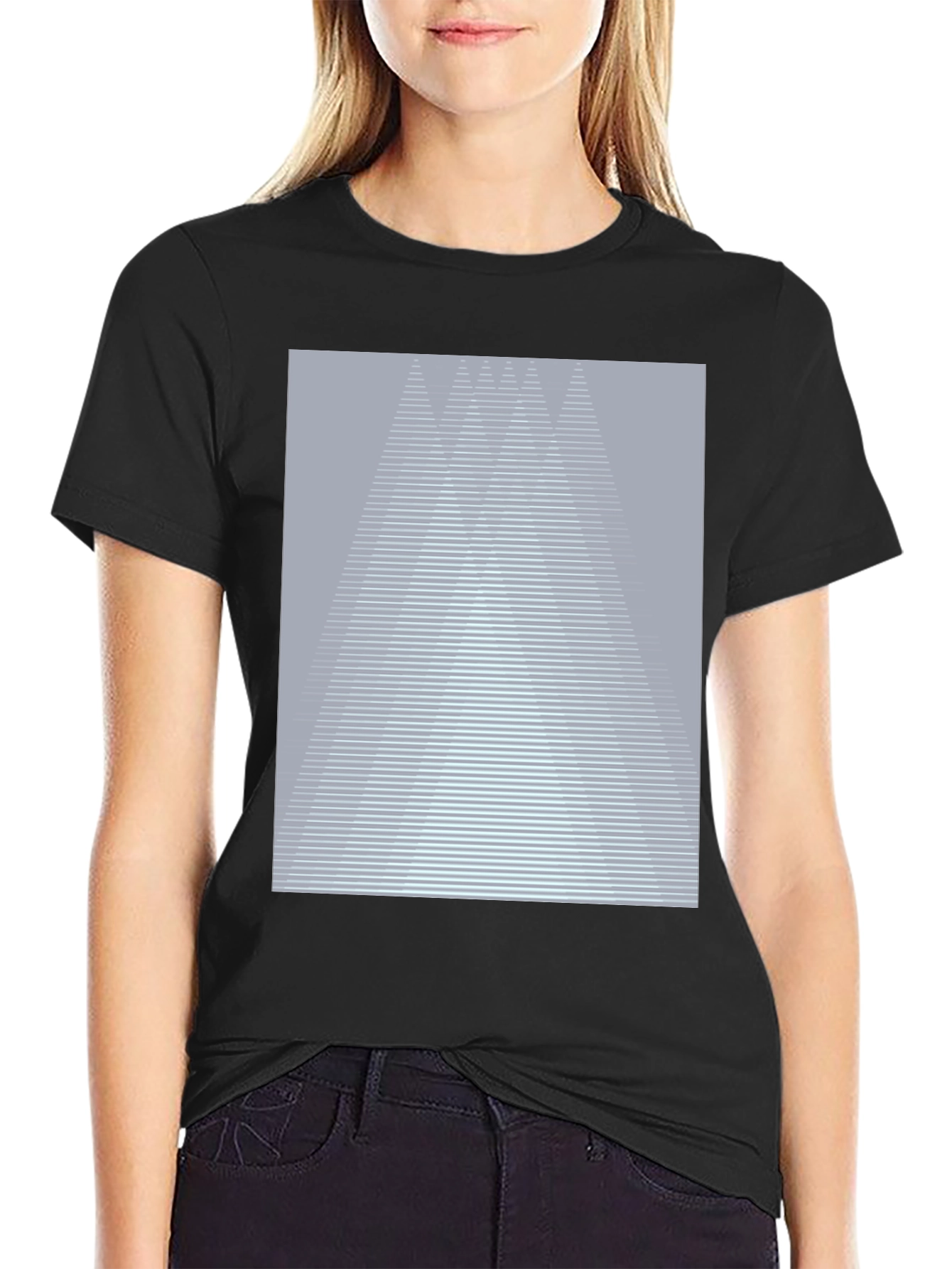 Abstract Geometric Graphic Tee - Modern Casual Shirt
