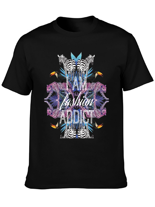 I am Fashion Addict Graphic Print T-Shirt