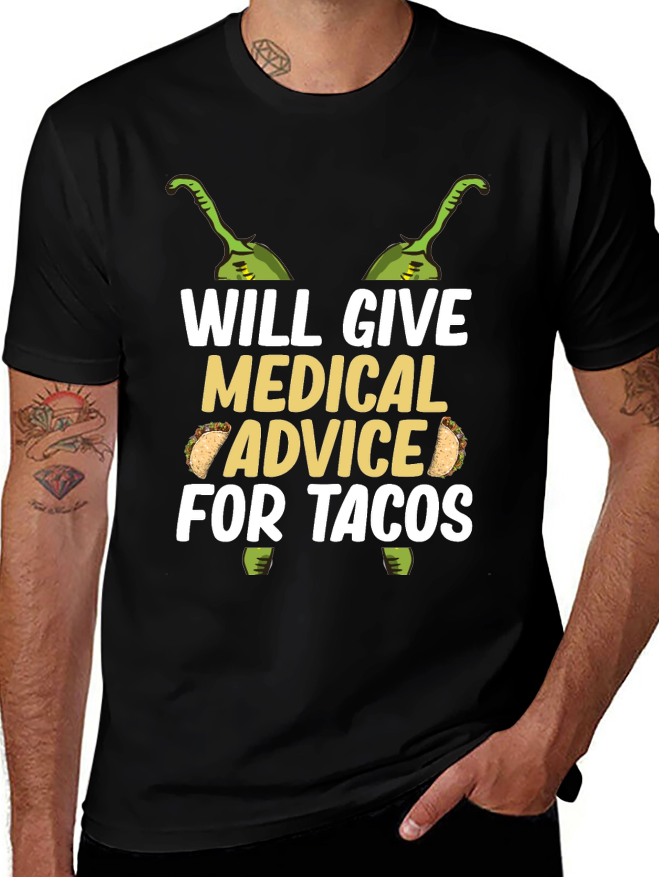 Medical Advice for Tacos Graphic T-Shirt