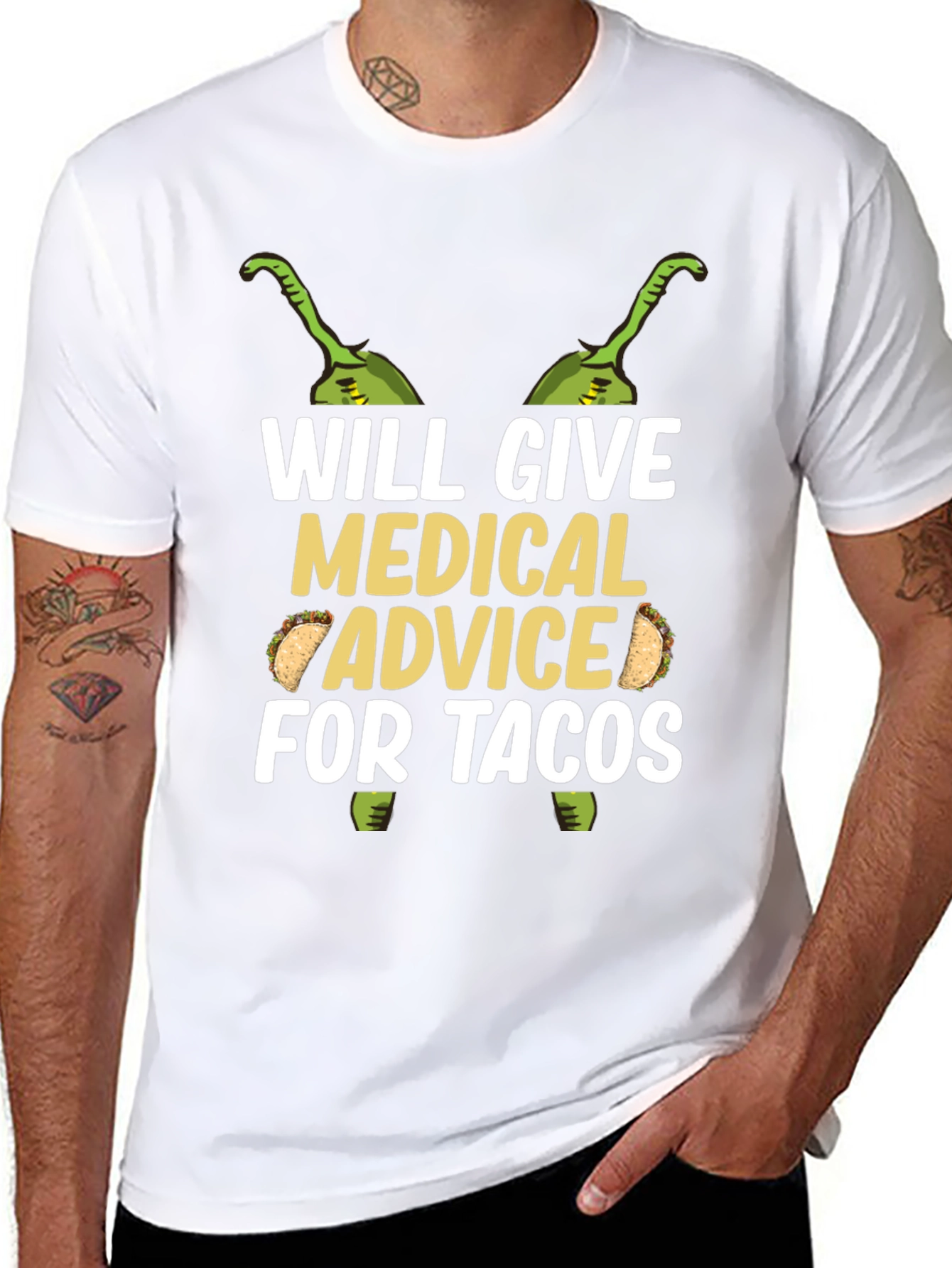 Medical Advice for Tacos Graphic T-Shirt
