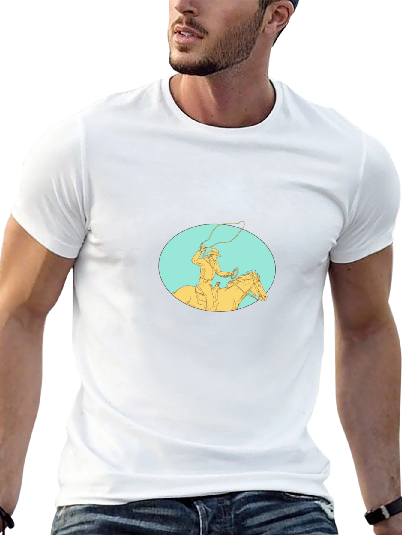 Cowboy Lasso T-Shirt - Black Tee
