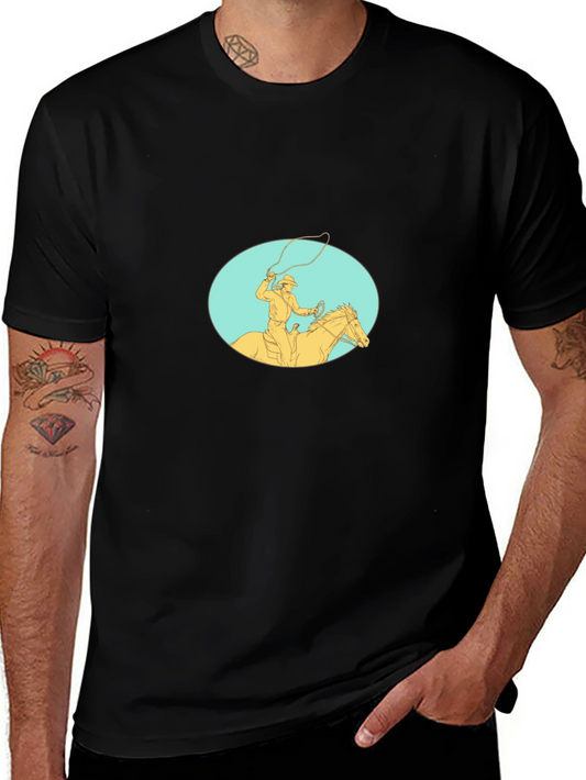 Cowboy Lasso T-Shirt - Black Tee