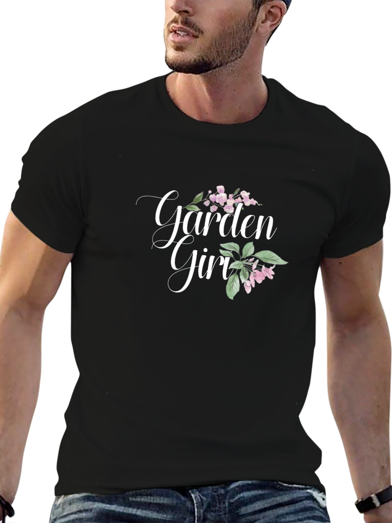 Garden Girl Graphic Tee - Black