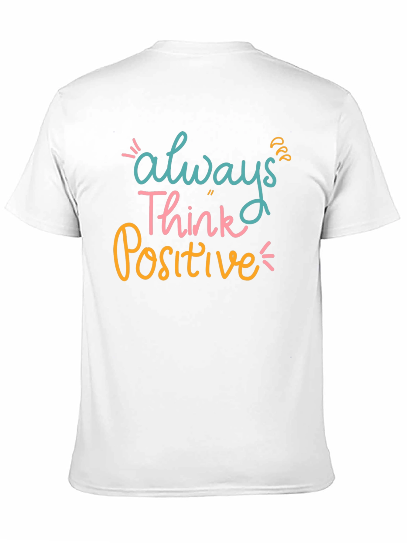 Always Think Positive Graphic Tee - Black Casual T-Shirt