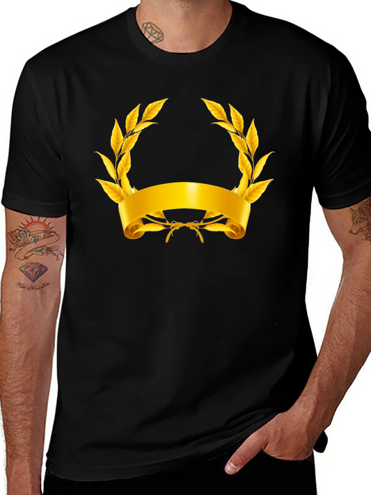 Gold Laurel Wreath Graphic T-Shirt