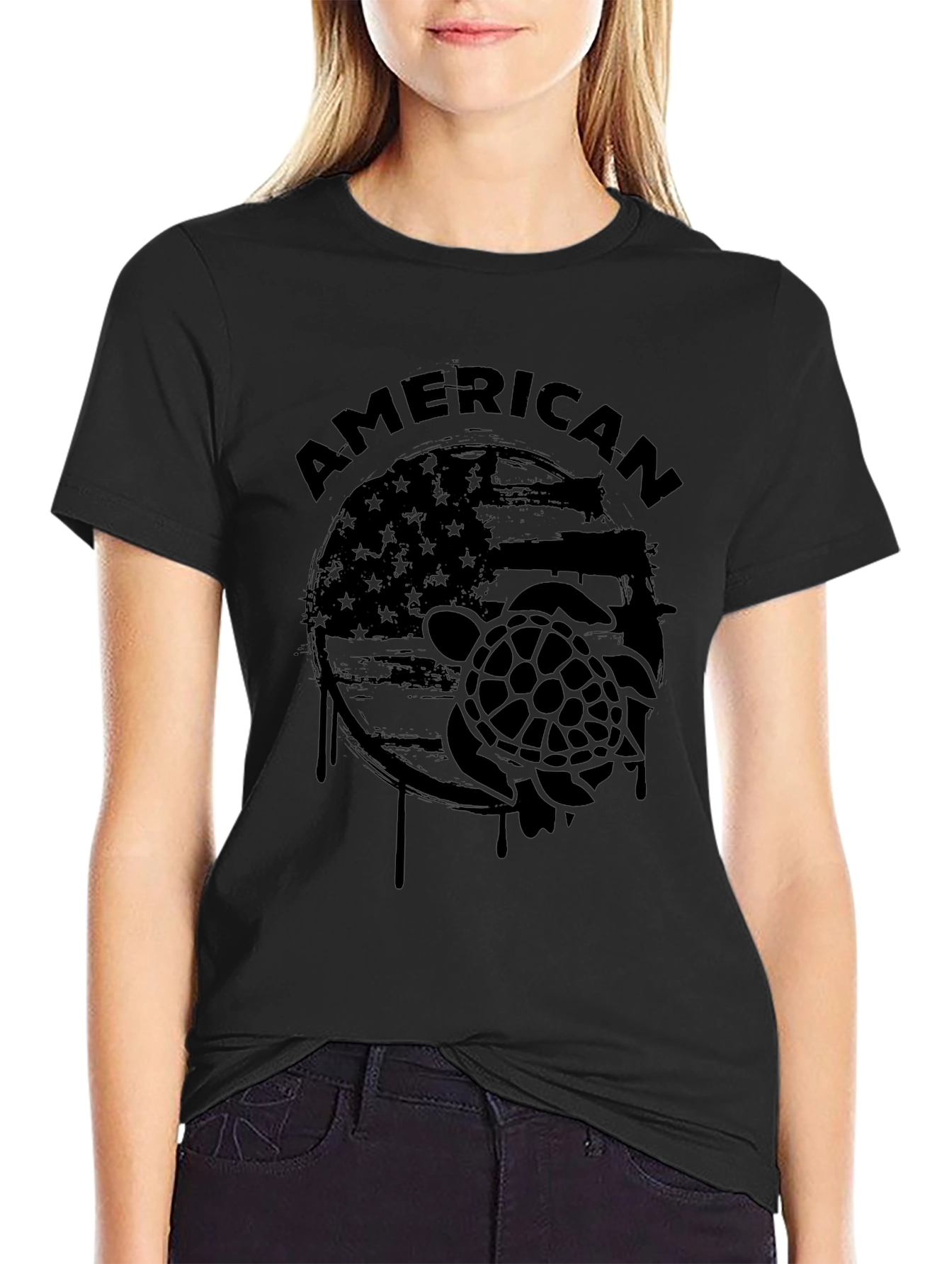 American Turtle Graphic T-Shirt