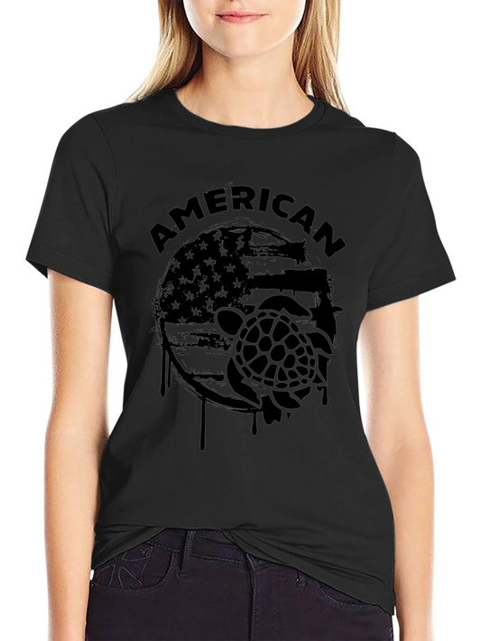 American Turtle Graphic T-Shirt