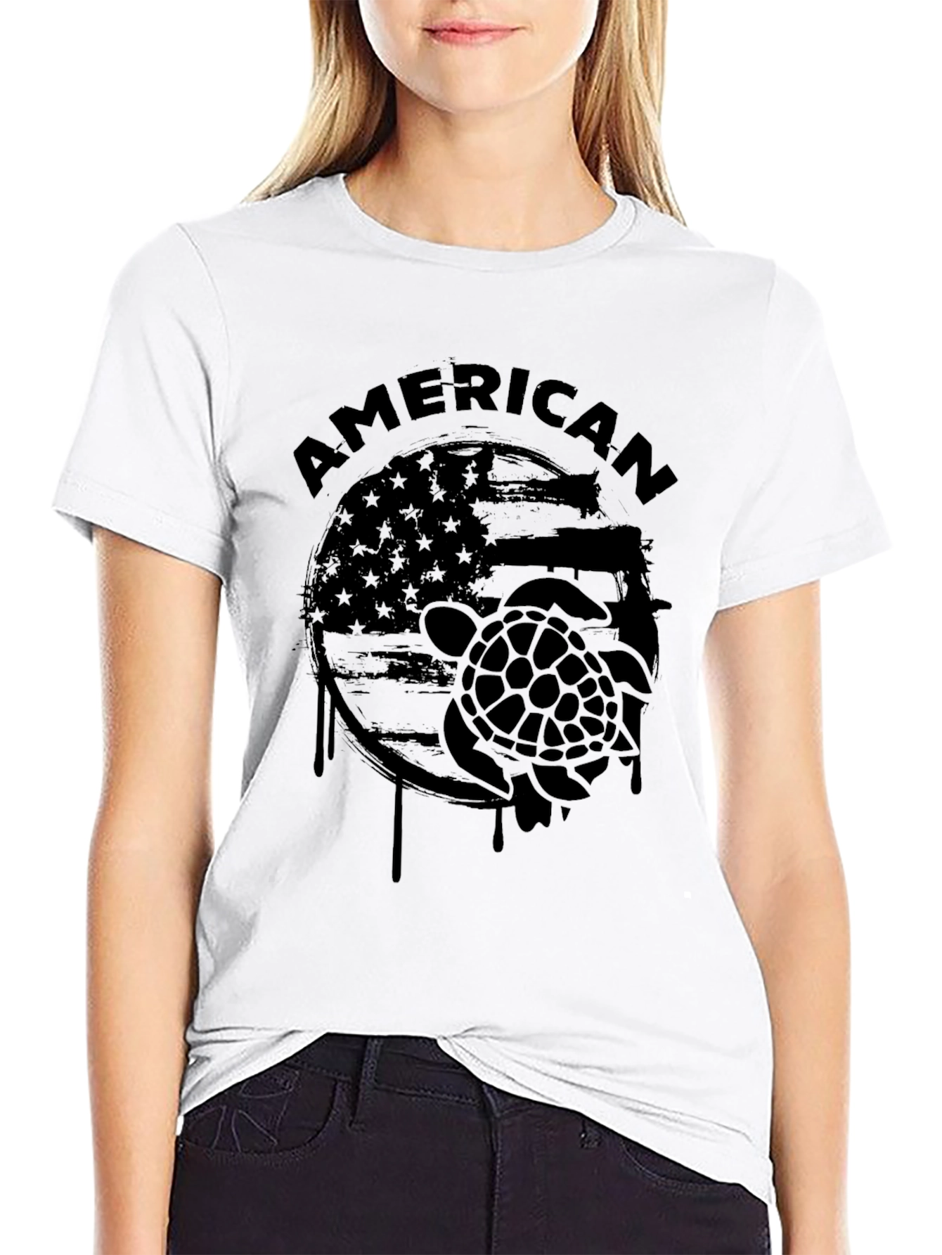 American Turtle Graphic T-Shirt