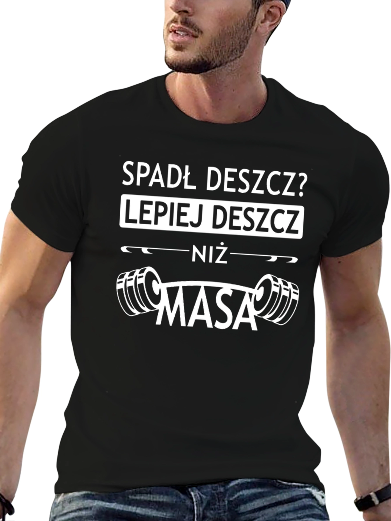 Funny Gym T-Shirt - Better Mass Than Rain