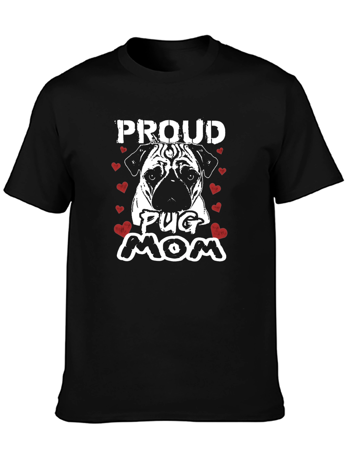 Proud Pug Mom Graphic T-Shirt