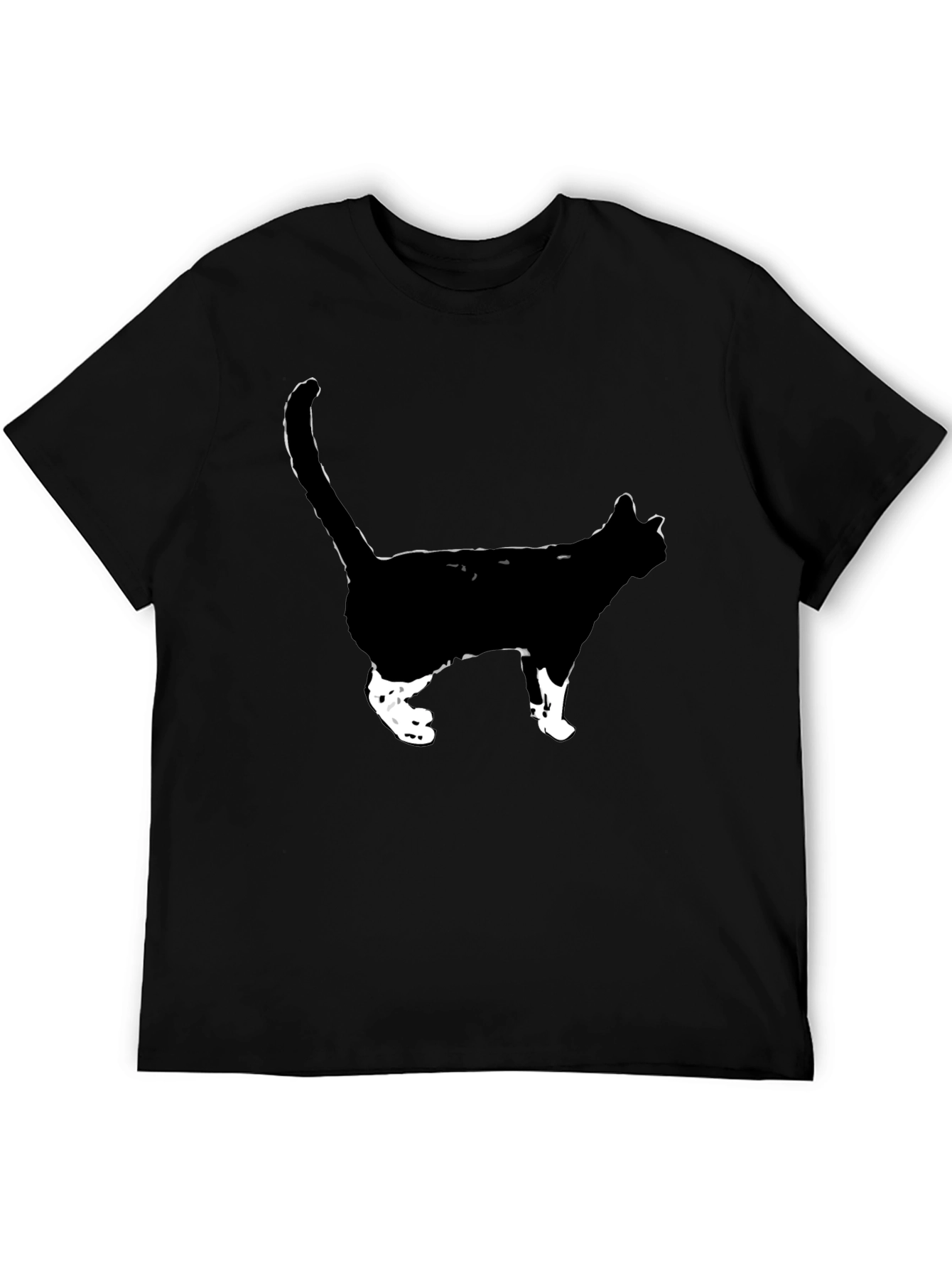 Cool Cat Graphic Tee - Black