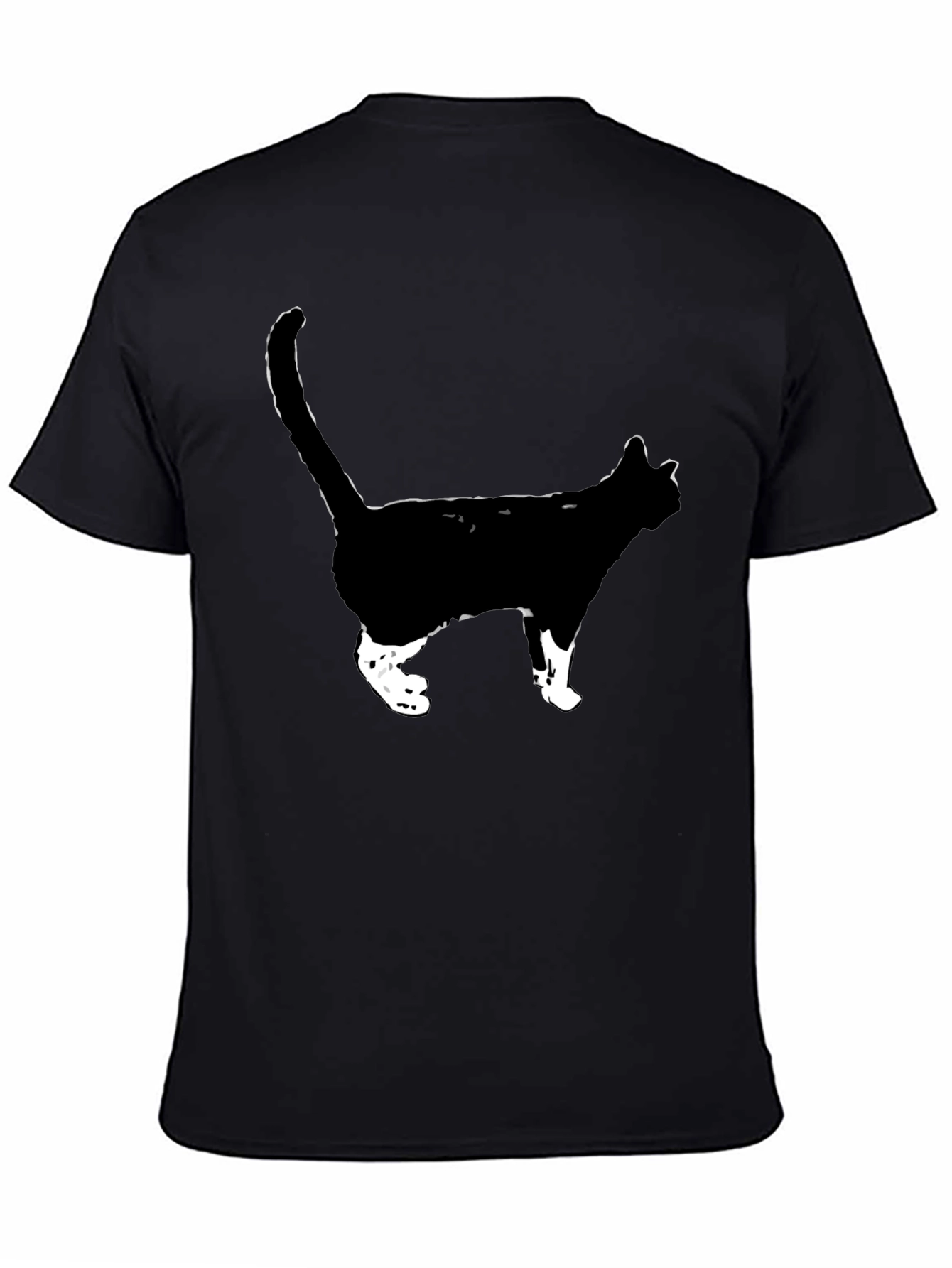 Cool Cat Graphic Tee - Black