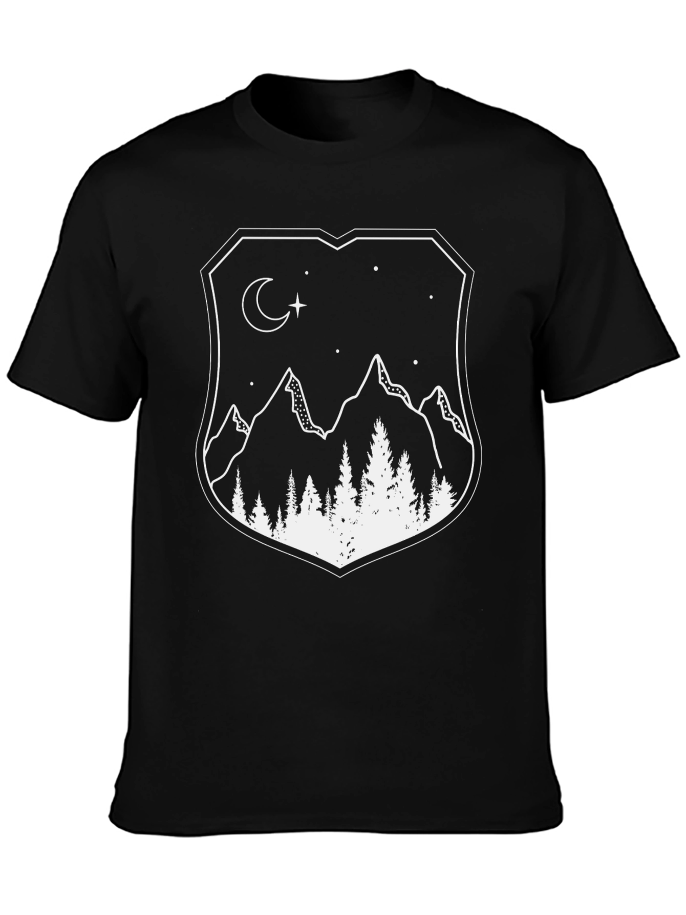 Mountainscape Graphic Tee - Black