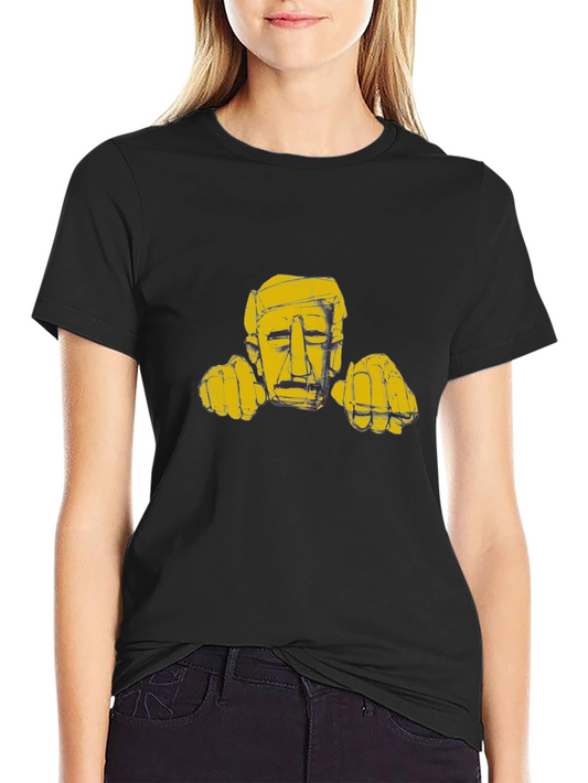 Abstract Art Graphic Tee - Black