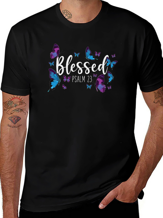 Blessed Psalm 23 Butterfly T-Shirt