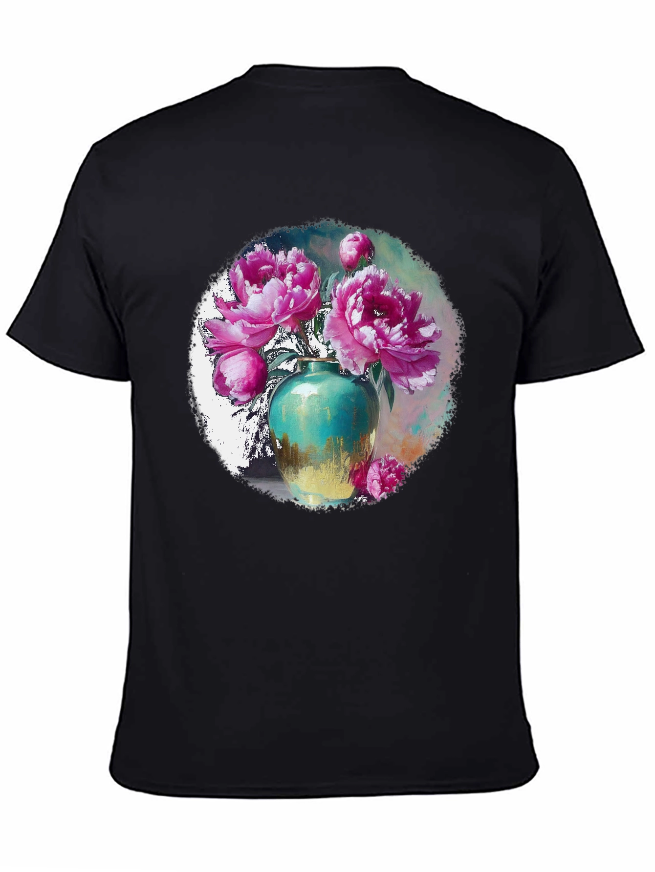 Floral Vase Graphic Tee - Unique Style
