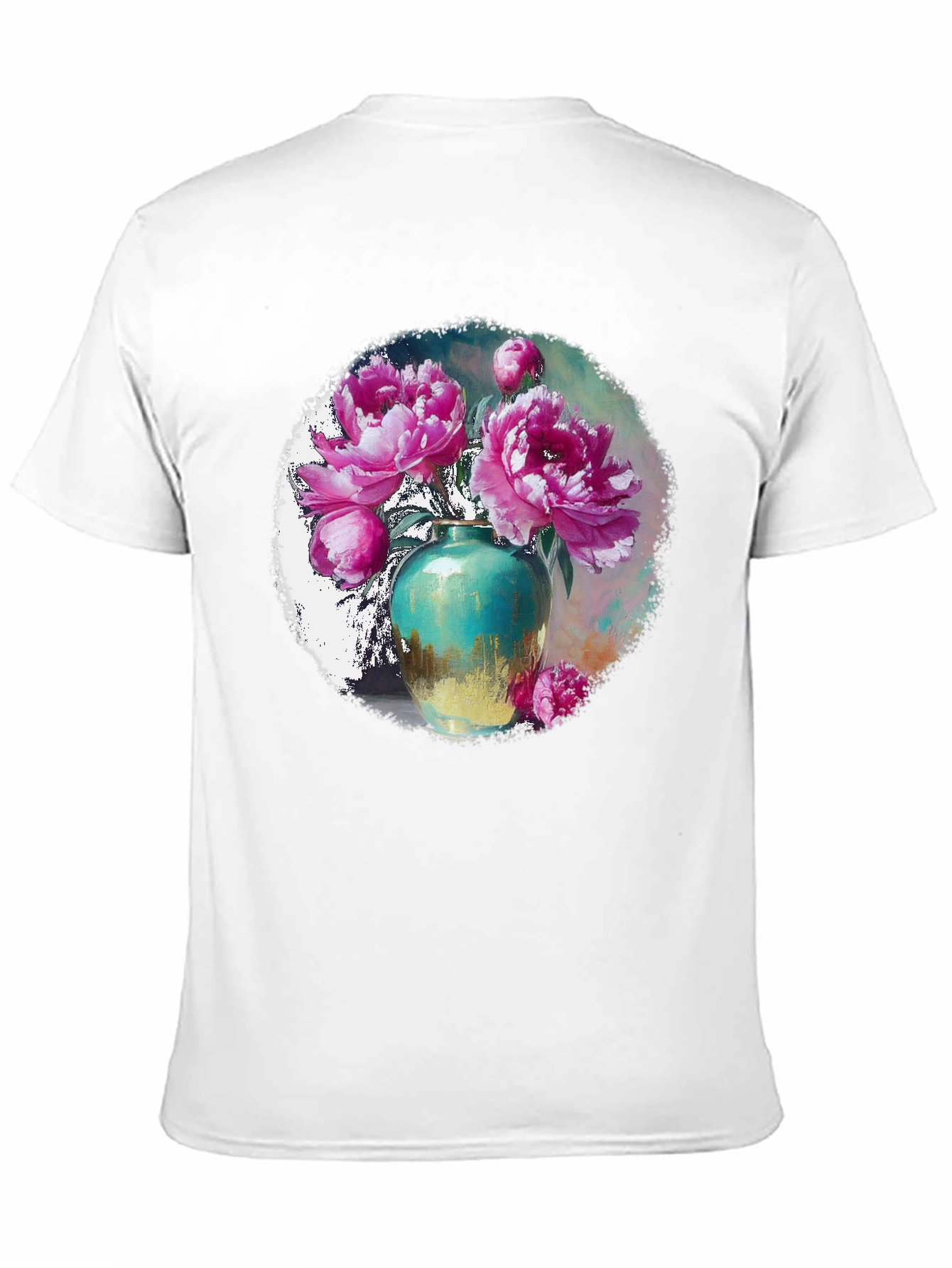 Floral Vase Graphic Tee - Unique Style