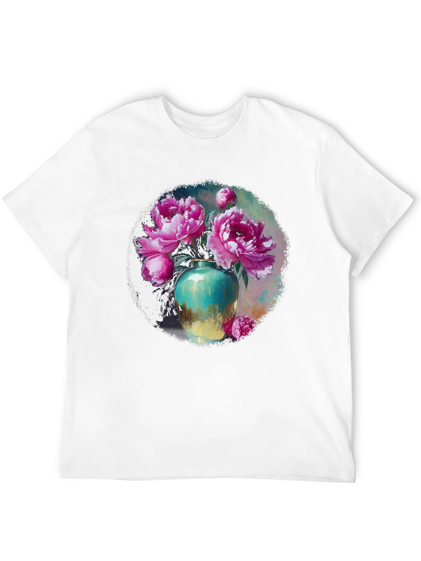 Floral Vase Graphic Tee - Unique Style