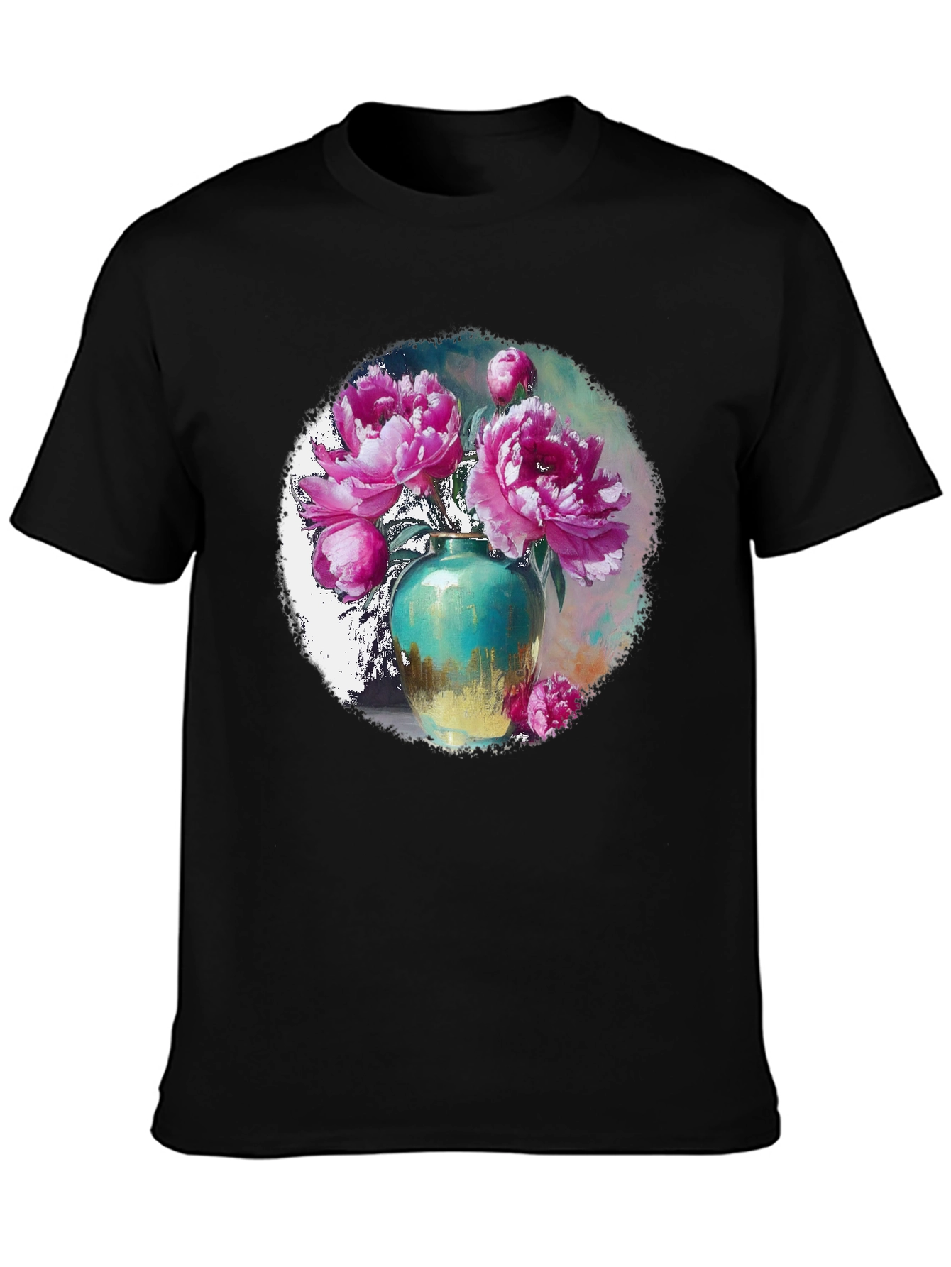Floral Vase Graphic Tee - Unique Style